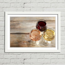 Load image into Gallery viewer, Glasses of White, Red, and Rose Wine