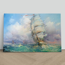 Load image into Gallery viewer, Galleon on the Ocean Oil Painting