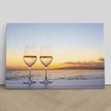 Load image into Gallery viewer, Wine Glasses at Sunset