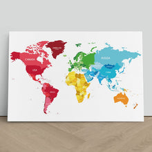 Load image into Gallery viewer, World Map Countries Continents Political