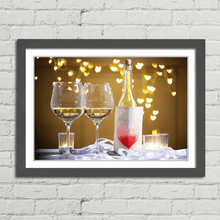 Load image into Gallery viewer, Wine Glasses and Love Heart