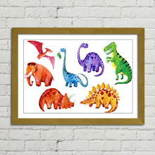 Load image into Gallery viewer, Cartoon Watercolour Dinosaurs Kids
