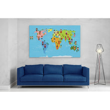 Load image into Gallery viewer, World Map Kids Preschool Nationalities