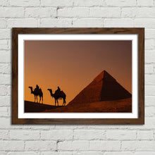 Load image into Gallery viewer, Camels at Dawn Pyramids