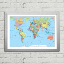 Load image into Gallery viewer, World Map Countries Capitals