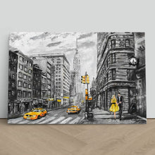 Load image into Gallery viewer, New York Street Empire State Oil Painting