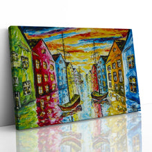 Load image into Gallery viewer, Venice Sailing Boats Abstract Oil Painting