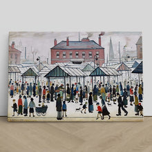 Load image into Gallery viewer, LS Lowry Market Scene Northern Town
