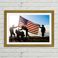 Load image into Gallery viewer, American Soldiers Raising the Flag