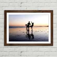 Load image into Gallery viewer, Children Playing on Beach Silhouette