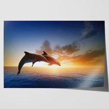 Load image into Gallery viewer, Dolphins Jumping in Ocean