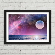 Load image into Gallery viewer, Full Moon in Starry Night Sky