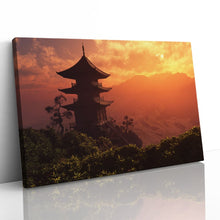 Load image into Gallery viewer, Chinese House at Sunset