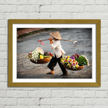 Load image into Gallery viewer, Hanoi Market Flower Seller
