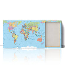 Load image into Gallery viewer, World Map Countries Capitals