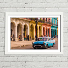 Load image into Gallery viewer, Old Blue Taxi Car Havana
