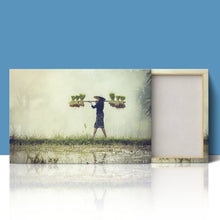 Load image into Gallery viewer, Farmer Rice in Rainy Season Vietnam