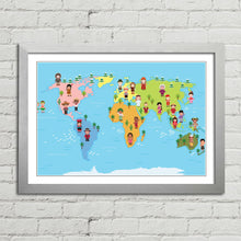 Load image into Gallery viewer, World Map Kids Preschool Nationalities