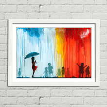 Load image into Gallery viewer, Umbrella Girl Banksy Children Inspired