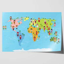Load image into Gallery viewer, World Map Kids Preschool Nationalities