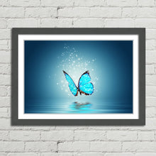 Load image into Gallery viewer, Blue Butterfly Over Water