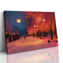 Load image into Gallery viewer, Park Evening Snow Winter Scene