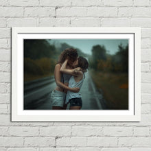 Load image into Gallery viewer, Girls Kissing in the Rain