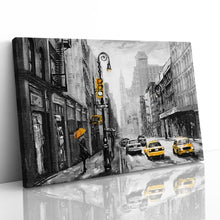 Load image into Gallery viewer, New York Street Yellow Taxi Sketch