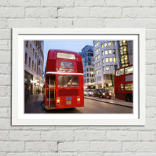 Load image into Gallery viewer, Rear View Red Bus in London