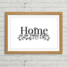 Load image into Gallery viewer, Home is our Happy Place Quote