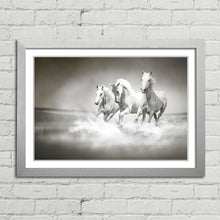 Load image into Gallery viewer, White Horses Running