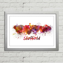 Load image into Gallery viewer, Sheffield Skyline in Watercolour Paint