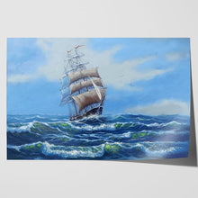 Load image into Gallery viewer, Sailing Ship Ocean Journey Oil Painting