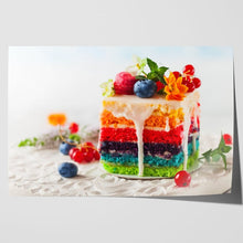 Load image into Gallery viewer, Slice of Rainbow Cake