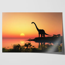 Load image into Gallery viewer, Dinosaur Brachiosaurus Sunset Mesozoic