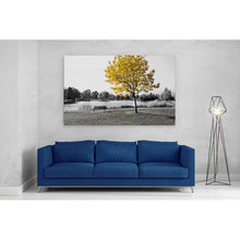 Load image into Gallery viewer, Yellow Tree Park Bench Lake