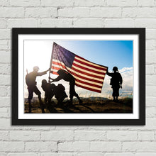Load image into Gallery viewer, American Soldiers Raising the Flag