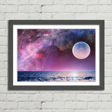 Load image into Gallery viewer, Full Moon in Starry Night Sky