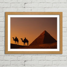 Load image into Gallery viewer, Camels at Dawn Pyramids