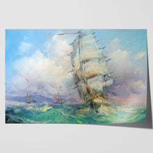 Load image into Gallery viewer, Galleon on the Ocean Oil Painting