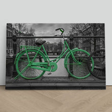 Load image into Gallery viewer, Green Bike on Bridge Amsterdam