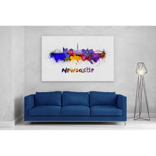 Load image into Gallery viewer, Newcastle Skyline in Watercolour Paint