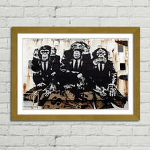 Load image into Gallery viewer, 3 Wise Monkeys Banksy