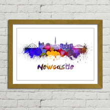 Load image into Gallery viewer, Newcastle Skyline in Watercolour Paint