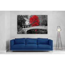Load image into Gallery viewer, Red Tree Central Park Bridge New York