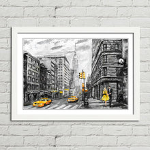 Load image into Gallery viewer, New York Street Empire State Oil Painting