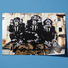 Load image into Gallery viewer, 3 Wise Monkeys Banksy