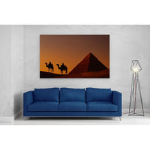 Load image into Gallery viewer, Camels at Dawn Pyramids