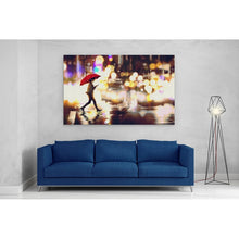 Load image into Gallery viewer, Young Woman Crossing the Street Umbrella