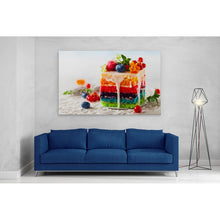 Load image into Gallery viewer, Slice of Rainbow Cake